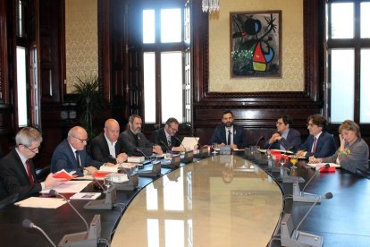 La reunió de la Mesa del Parlament aquest dimarts.