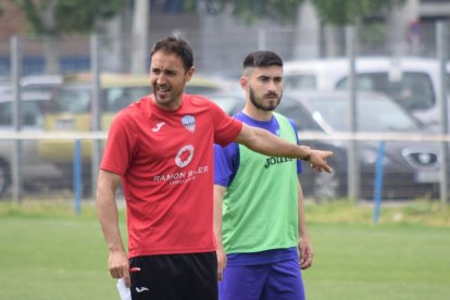 David Giménez, durant un entrenament amb el Lleida aquesta temporada.