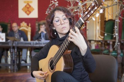 L’artista, en la presentació del Festival de Pasqua de Cervera.