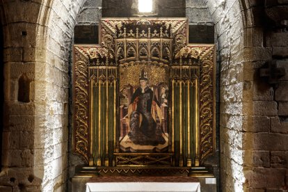 El retaule de sant Blai, encara a l’església de Sant Llorenç de Lleida, al costat del baptisteri.