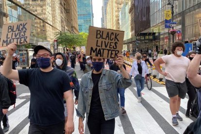 Las marchas contra el racismo se multiplican día a día en las calles de todo EEUU. En la foto, Nueva York.