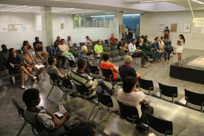 Imatge de la sala d’espera del Servei d’Ocupació de Catalunya (SOC) a Lleida.