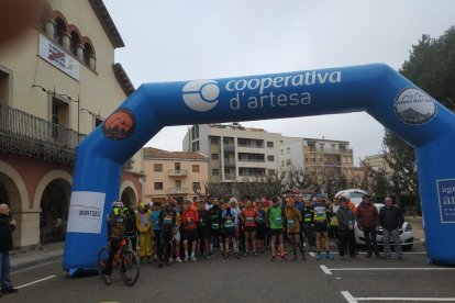 Momento de la salida de la carrera de Artesa de Segre. 