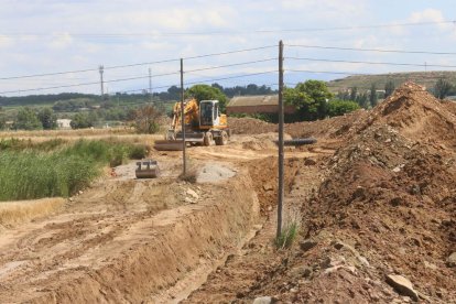 Los trabajos para modernizar el riego en l’Horta de Lleida que ya se están ejecutando.