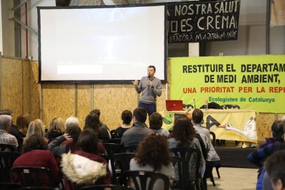 Un moment de la conferència ahir del meteoròleg Francesc Mauri a Fira Natura.