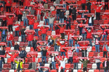 Un partit a Hongria aquest cap de setmana, amb espectadors.