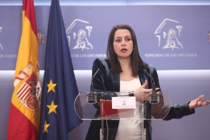 Inés Arrimadas, de Cs, ahir.