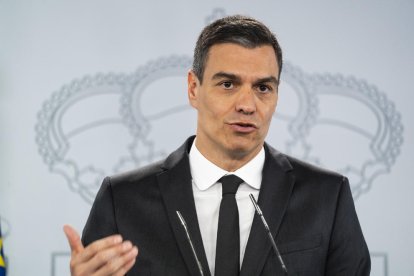 El presidente del Gobierno, Pedro Sánchez, ayer.