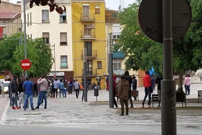 La plaza del Dipòsit del Centro Histórico, ayer por la tarde. 