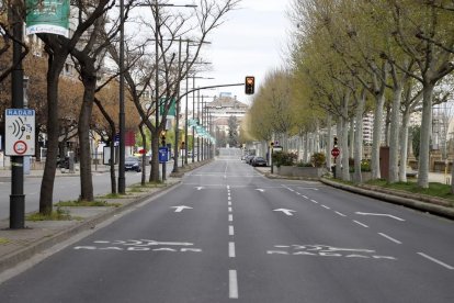 L'avinguda de Madrid de Lleida, aquest dilluns.