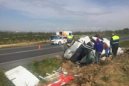 Un ferit greu en un accident a la C-12 a Corbins