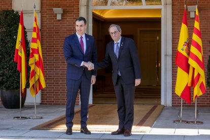 La primera y única reunión de la mesa de diálogo, liderada por Sánchez y Torra, fue a finales de febrero.