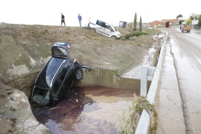 El túnel que va quedar tapat al seu pas per Arbeca.