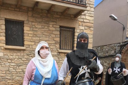 Un momento de la ‘tamborinada’ de los Hospitalers de Ciutadilla. 