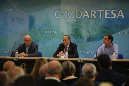 Torra, aquest divendres en l'acte del 60è aniversari de la cooperativa d'Artesa de Segre.