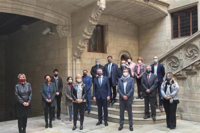 Acto institucional en el Palau de la Generalitat de Barcelona. 