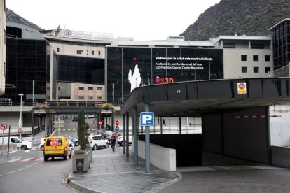 Vista de l’hospital Nostra Senyora de Meritxell d’Andorra, on està aïllat el pacient.