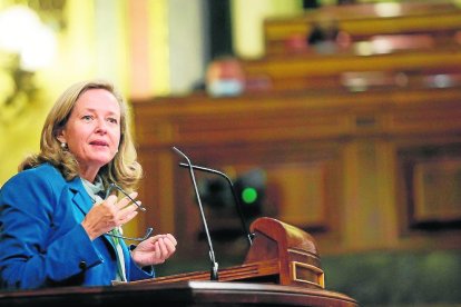 La vicepresidenta tercera del Gobierno español, Nadia Calviño.