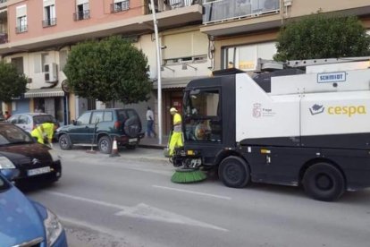 Una de las máquinas que hacen el servicio de limpieza.