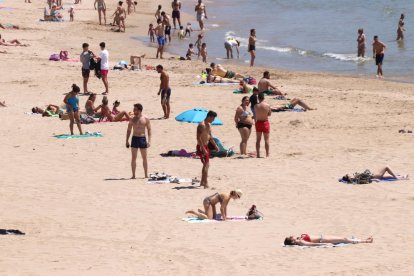 La playa de L'Arrabassada de Tarragona.