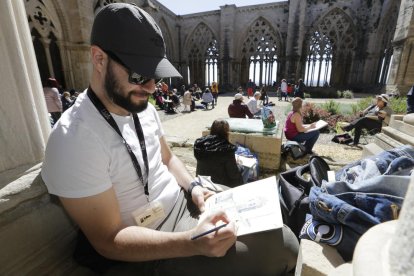 El claustre de la Seu Vella va ser un dels espais del conjunt monumental amb més dibuixants.