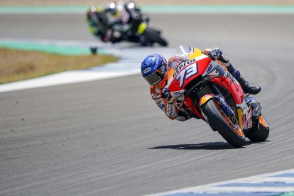 Àlex Márquez, durant una de les curses disputades al circuit de Jerez.