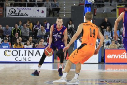 Kaspars Vecvagars, en el partit davant de l’ICG Lleida a Palència.