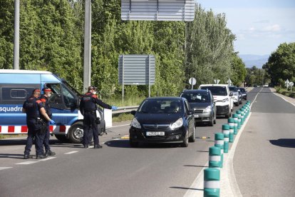 Imatge d’un control dijous passat a la sortida de Lleida.