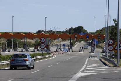 Imatge d’arxiu del peatge de l’autopista AP-2 a Lleida.