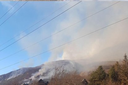 Vista de l'incendi des de Gessa.