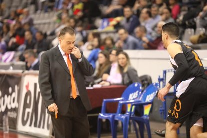 Gustavo Aranzana durante el último partido del ICG Força Lleida, el 6 de marzo contra el Valladolid.