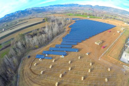 La planta fotovoltaica que entrará en funcionamiento en Talarn en las próximas semanas. 