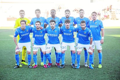 El once inicial que presentó el Lleida el domingo ante el Ontinyent.