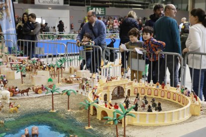 Uno de los dioramas con figuras de Playmobil que se exhibieron en la Fira de Lleida. 