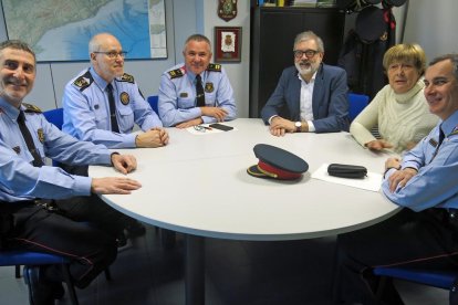 Larrosa, ayer reunido con los superiores de los Mossos en Lleida. 