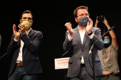 El president del Parlament, Roger Torrent, i el vicepresident, Pere Aragonès, dijous.