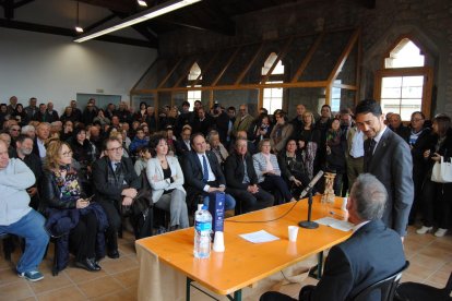 El conseller, en los actos de celebración del centenario de la cooperativa del aceite de L’Albi. 