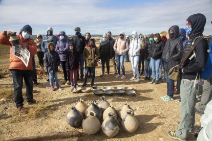 Muestra de la cerámica cocida en el horno ibérico reproducido en Els Estincells de Verdú.  