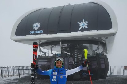 Àlex Puente, feliz después del undécimo puesto en Val Cenis.