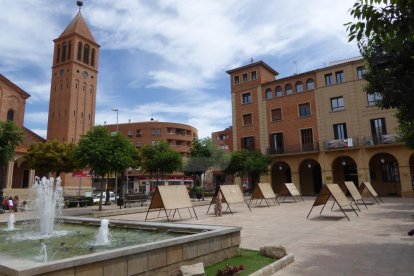 Imatge d'arxiu de la plaça Major de Mollerussa.