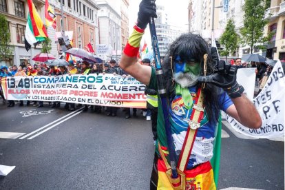 Els manifestants durant la marxa a Madrid.