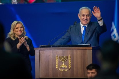 Benjamin Netanyahu celebró la victoria del Likud.