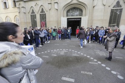 Acto de puertas abiertas ayer en el Rectorado.