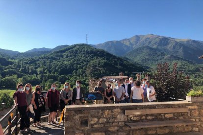 Calvet, en la inauguración del mirador ayer en Vilaller. 