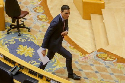 Sánchez es va sotmetre ahir al Senat a la primera sessió de control sota l’estat d’alarma.