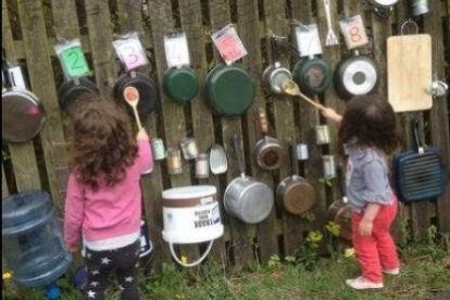 Uno de los nuevos espacios será musical, hecho con cacerolas. 