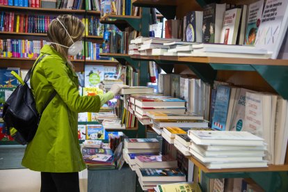 La librería L’Espiga de Agramunt, la pasada ‘diada’ de Sant Jordi.