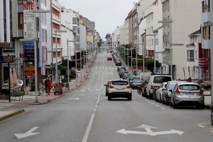 Una calle de Burela, municipio que está en la comarca de A Mariña. 