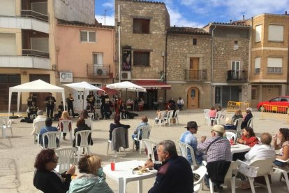 La Cobla Lo Castell de Bellpuig, el domingo en Maials.