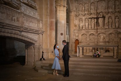 Felipe y Letizia visitaron Poblet en julio, en medio de un fuerte despliegue policial y protestas.